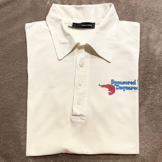 Polo Dsquared2 taglia S Bianco uomo