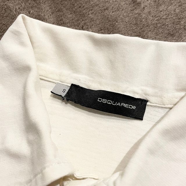 Polo Dsquared2 taglia S Bianco uomo