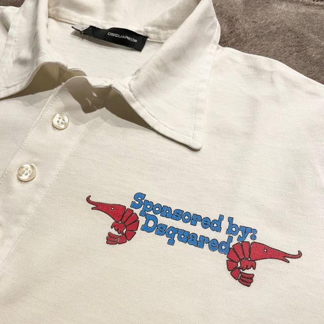 Polo Dsquared2 taglia S Bianco uomo