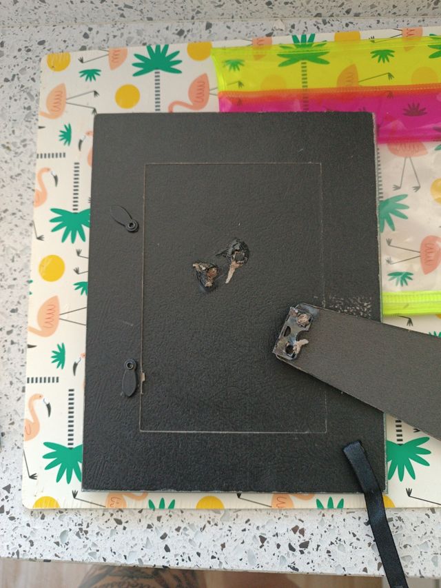 pack 2 marcos fotos plateado con brillantina