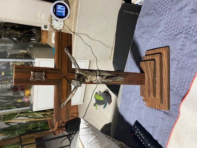 CROCIFISSO LEGNO VINTAGE ANTICO 