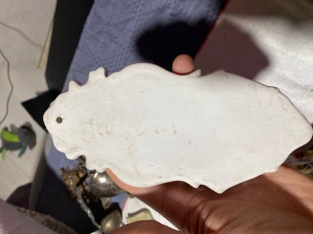 ACQUASANTIERA CERAMICA DIPINTA ANTICA VINTAGE 