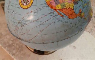 Globo terráqueo signos zodiaco 1970