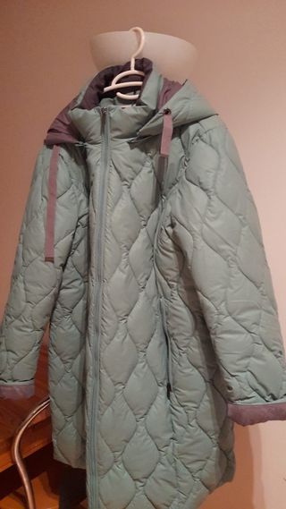 Parka mujer 3/4. Verde agua