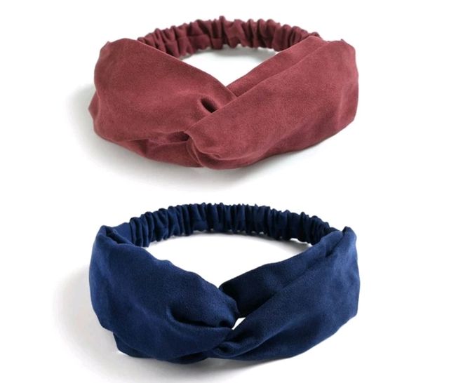 2 Fasce per capelli rosso/blu