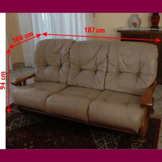 Divano in pelle Chateau d'Ax originale usato