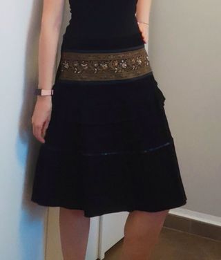 Gonna velluto nera Conpibel tg 42