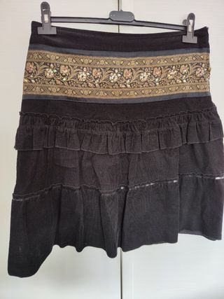 Gonna velluto nera Conpibel tg 42