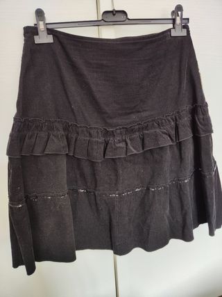 Gonna velluto nera Conpibel tg 42