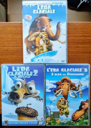 L'era Glaciale 1 , 2 e 3 in DVD 