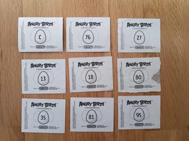 Colección cartas Angry Birds