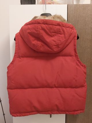 Gilet smanicato Woolrich con cappuccio