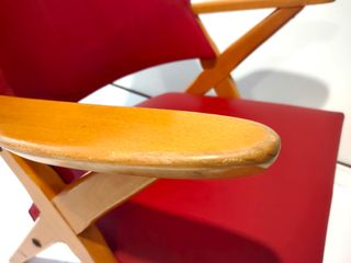 Poltrona  vintage Dal Vera anni 50 corallo