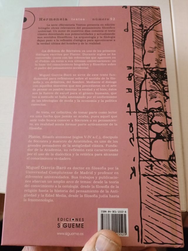 La defensa de Sócrates. Miguel García -B