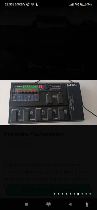 Pedalera multiefectos guitarra gnx 3000 digitech
