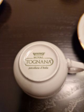 Servizio 6 tazzine con piattino Royal Tognana  