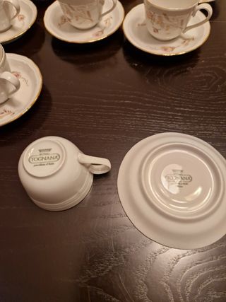 Servizio 6 tazzine con piattino Royal Tognana  