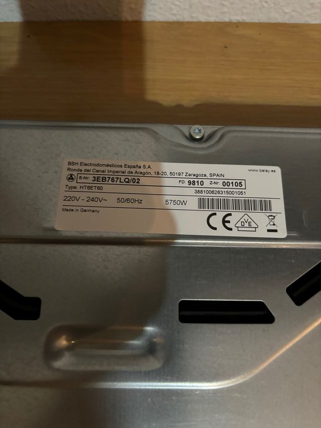 Placa vitrocerámica Balay 3EB767LQ