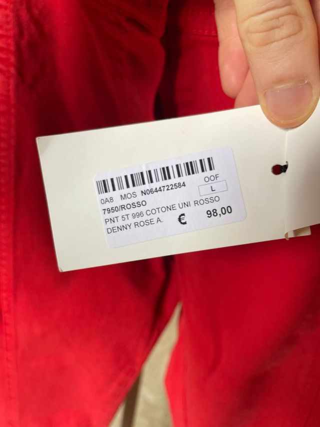 Denny Rose Pantalone Donna Rosso L