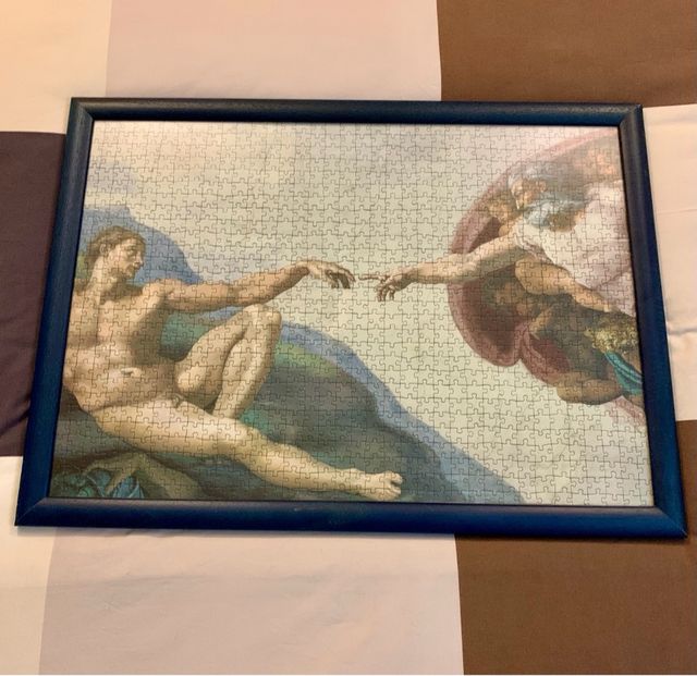 Quadro con puzzle La creazione di Adamo ed Eva