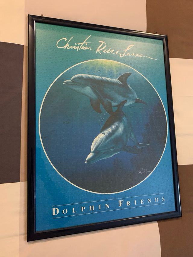 Quadro con puzzle con delfini