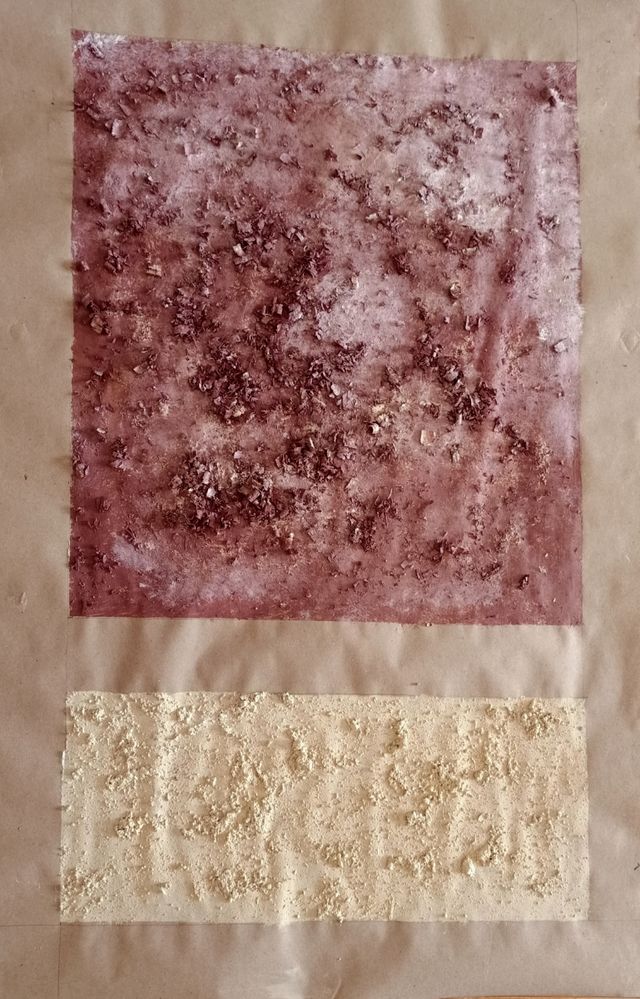 Lastra acrilica bicolore con texture. Originale