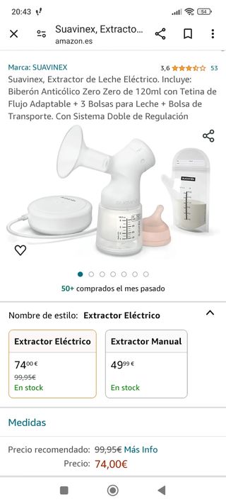 Se vende Sacaleches Suavinex