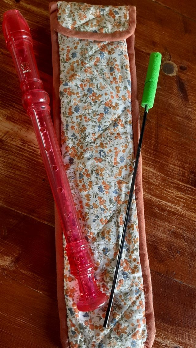 Flauta amb funda de roba