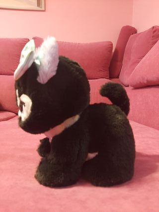 Present pets perrita negra interactiva