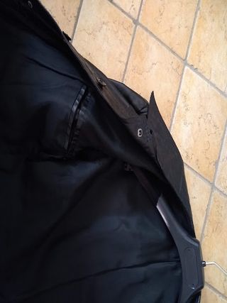 Giacca pelle nero vintage 1970s (size Small)