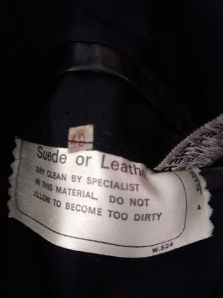 Giacca pelle nero vintage 1970s (size Small)