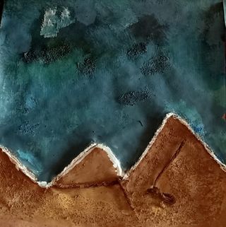 Tríptico en acrílico con texturas. Lámina Original