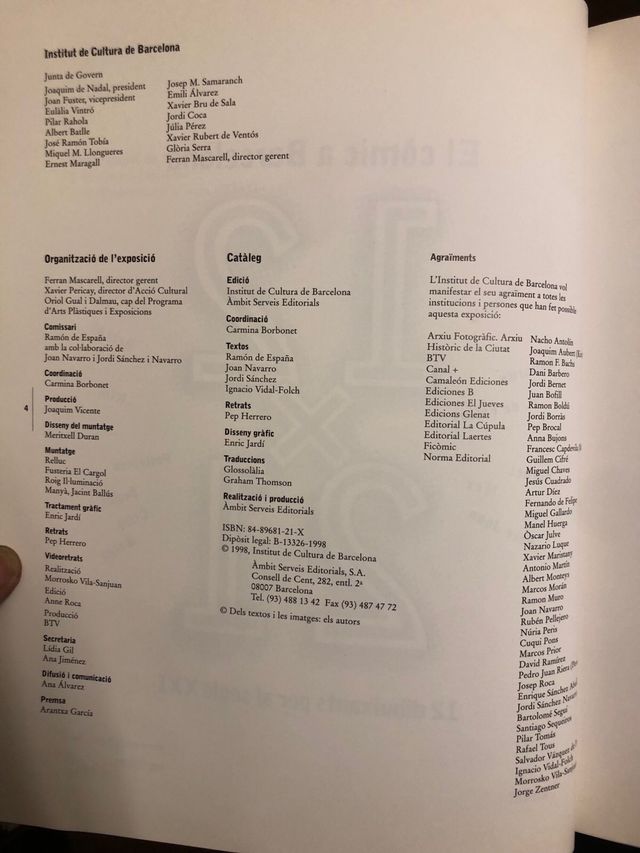 El Comic a Barcelona 12 x 21