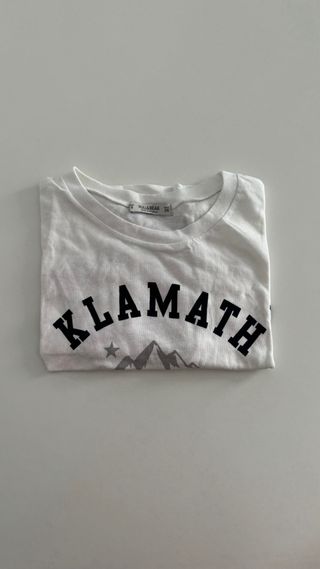 Camiseta corta blanca Pull and Bear S