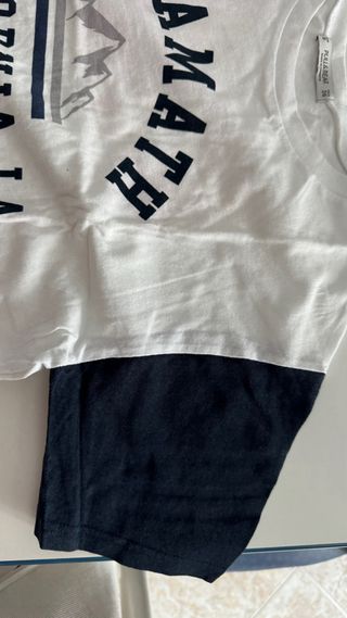 Camiseta corta blanca Pull and Bear S