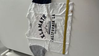 Camiseta corta blanca Pull and Bear S
