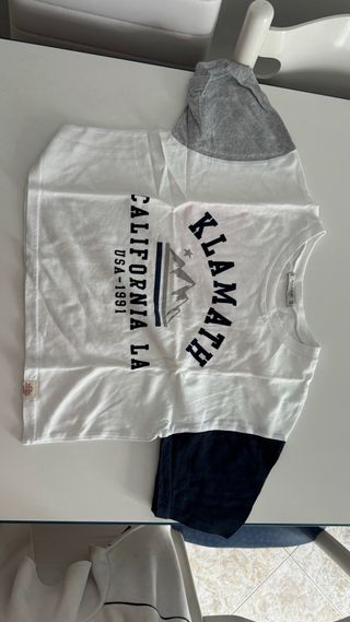 Camiseta corta blanca Pull and Bear S