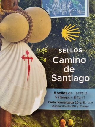 1 Cartera 5 Sellos Correos Camino de Santiago