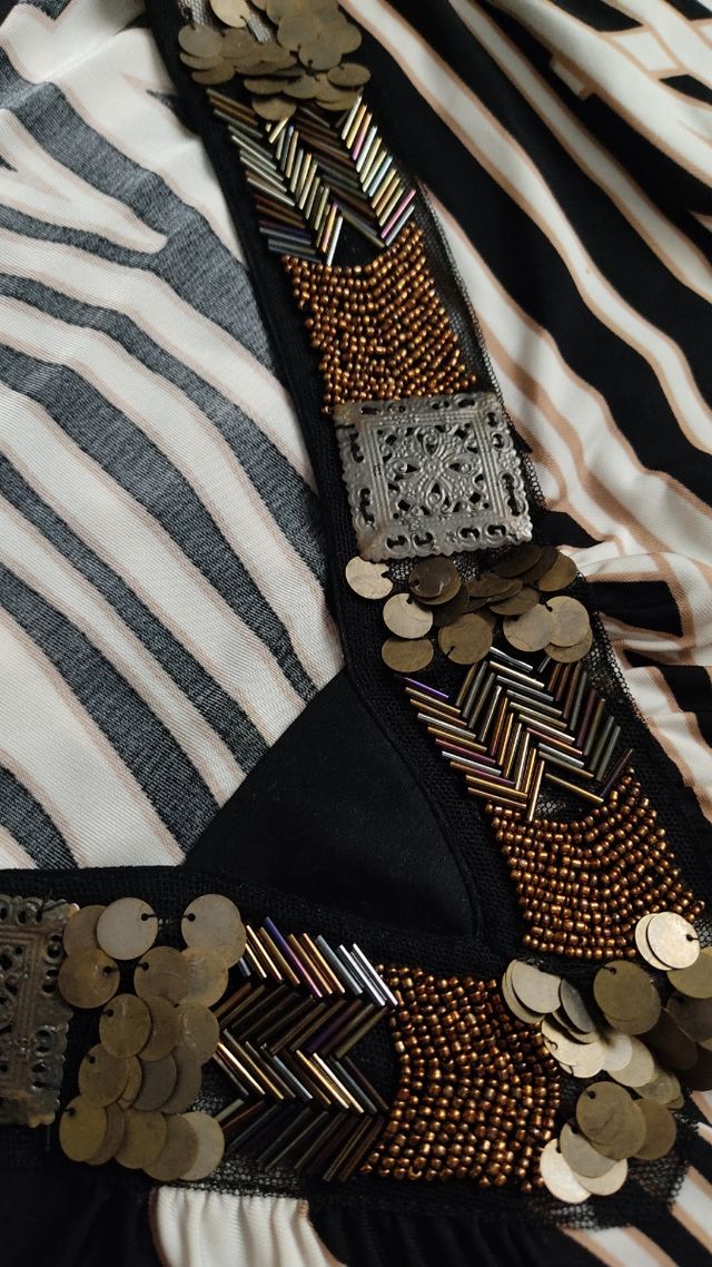 Blusa 3/4 Ana Alcazar con abalorios