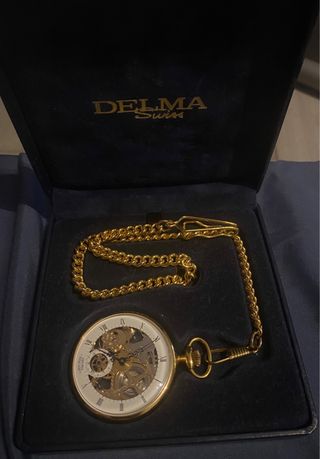 RELOJ DE BOLSILLO DELMA SWISS 17 JOYAS