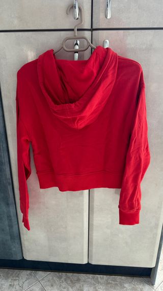 Sudadera corta roja, Bershka S