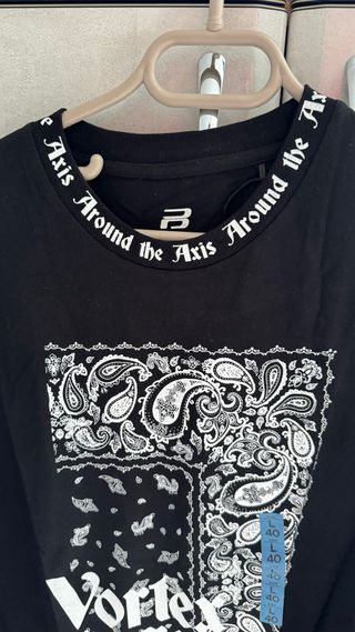 Camiseta negra nueva Pull and Bear L