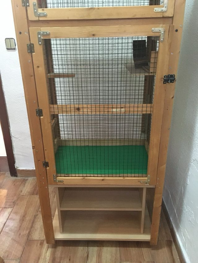 Jaula voladera madera