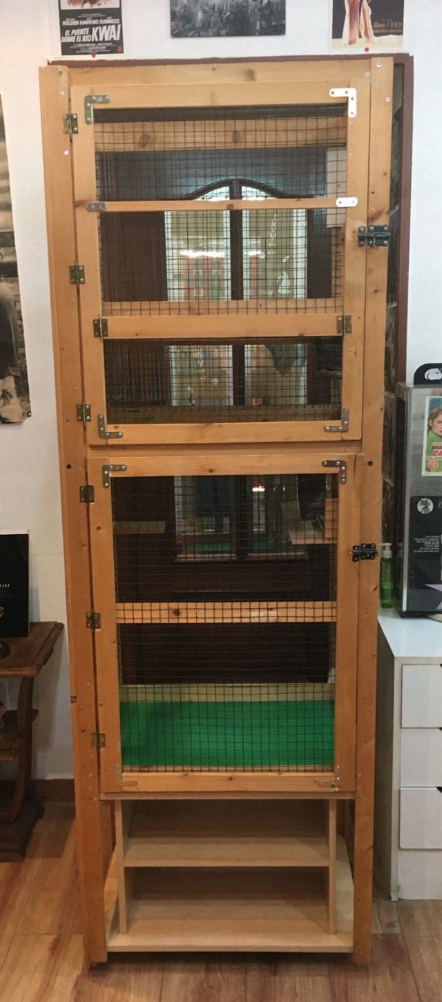 Jaula voladera madera