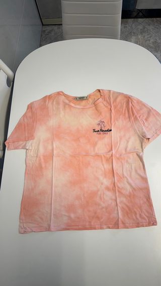 Camiseta, tye die Pull and Bear naranja