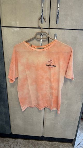 Camiseta, tye die Pull and Bear naranja