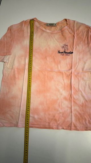 Camiseta, tye die Pull and Bear naranja