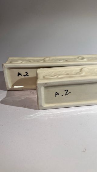 Due centrotavola in ceramica bianca, Antonio Zen