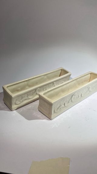 Due centrotavola in ceramica bianca, Antonio Zen