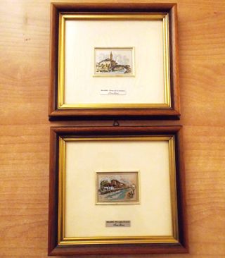 2 Quadri d'Autore in Argento 925 -Scorci di Milano